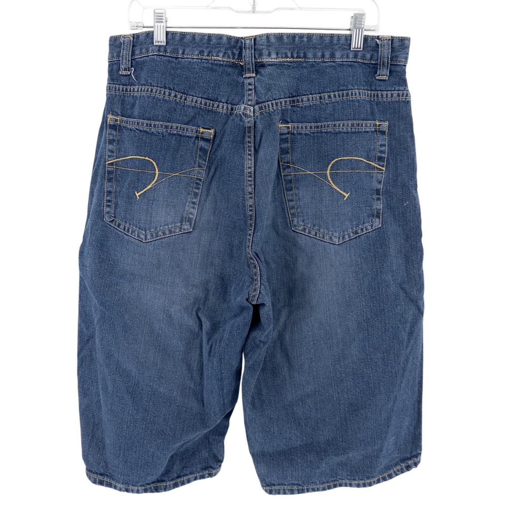 VTG Paco Jeans Mens 34 Denim Shorts Blue Relaxed Fit Y2K Streetwear Baggy Skate - Picture 4 of 12